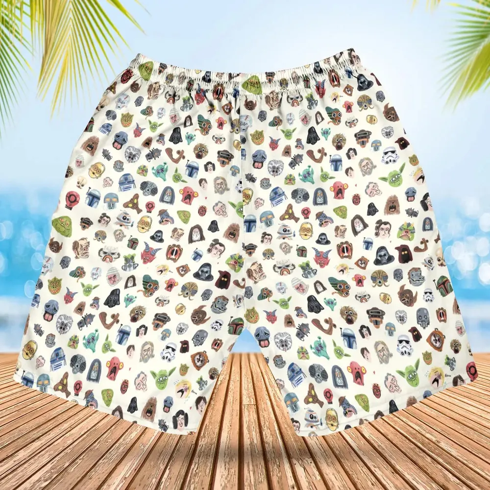 Star Wars Collage Pattern Hawaiian Short - 2