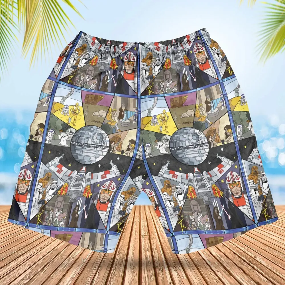 Stained Glass Star Wars Hawaiian Short - 2