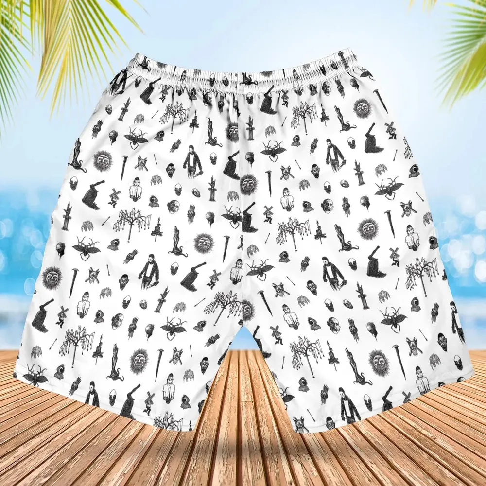 Nosferatu Pattern Hawaiian Short - 2