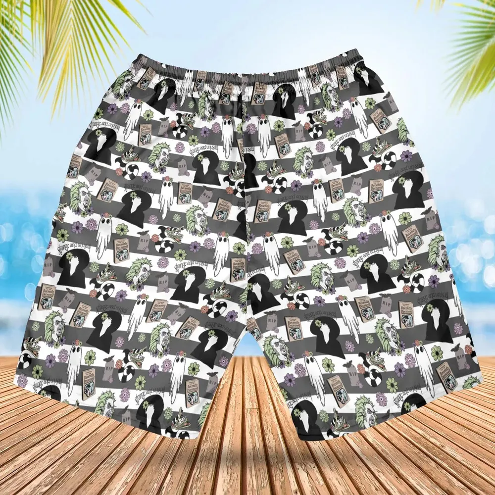 It's Showtime Halloween Beetlejuice Hawaiian Short - 2
