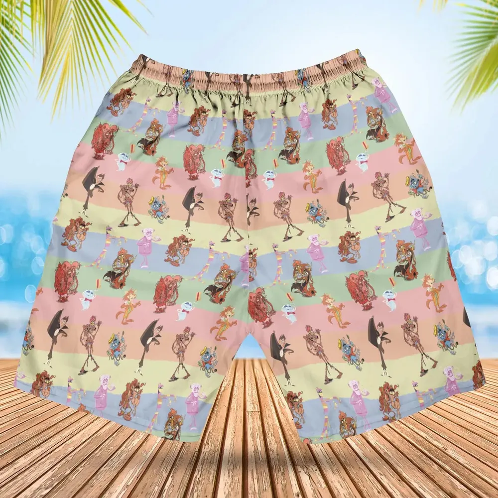 Spooky Monster Mash Cereal Monster Hawaiian Short - 2