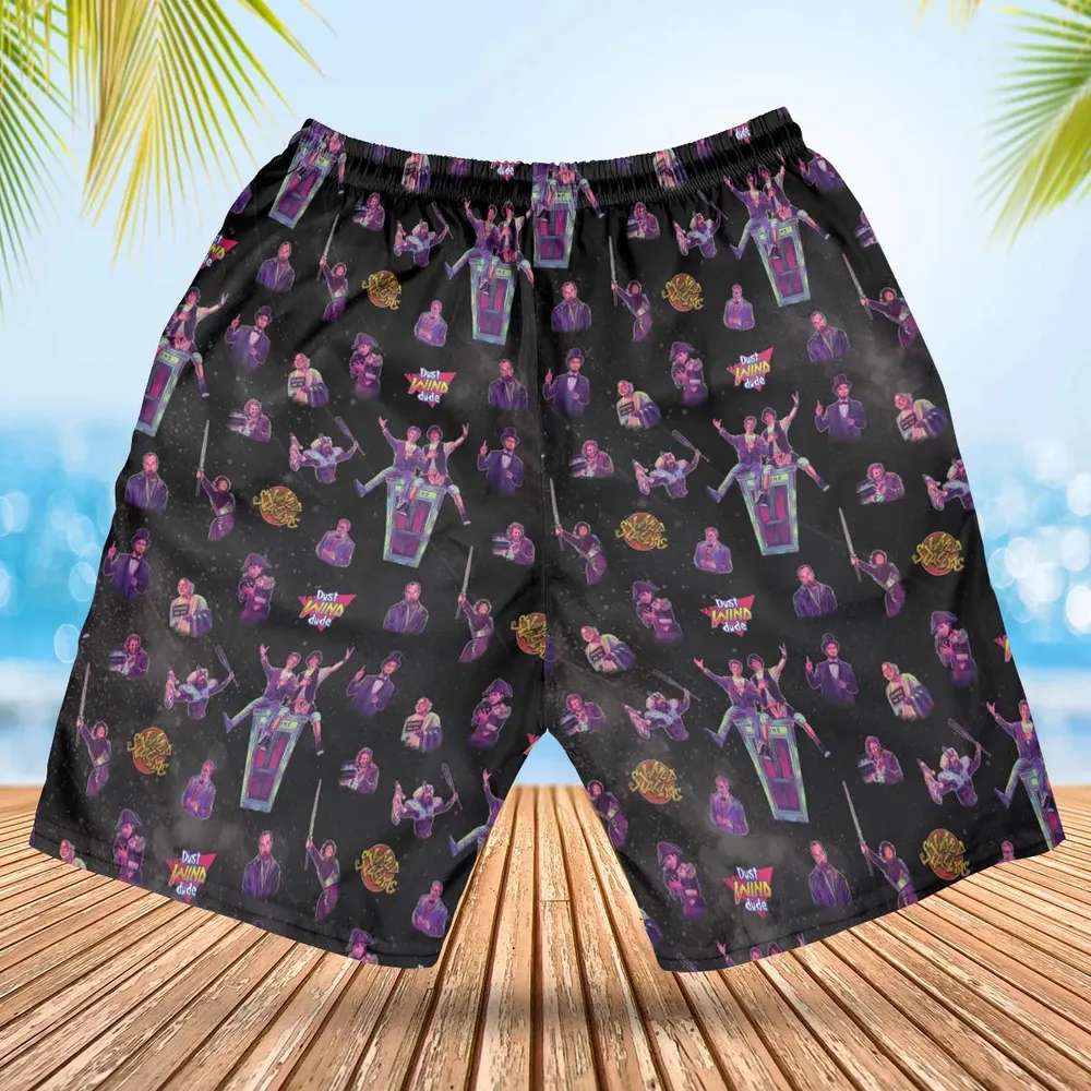 Wyld Stallyns Bill and Ted's Excellent Adventure Character Hawaiian Short - 2