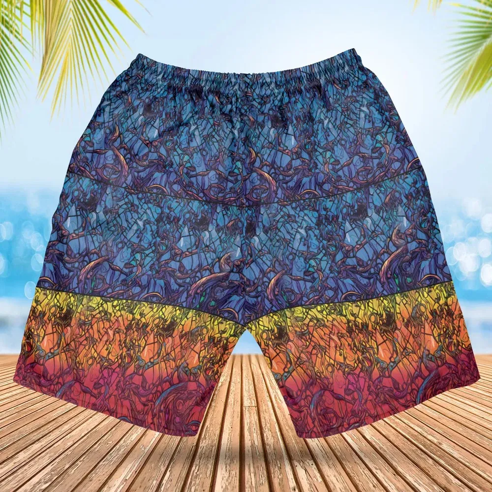 Stained Glass Cthulhu H.P Lovecraft Hawaiian Short - 2