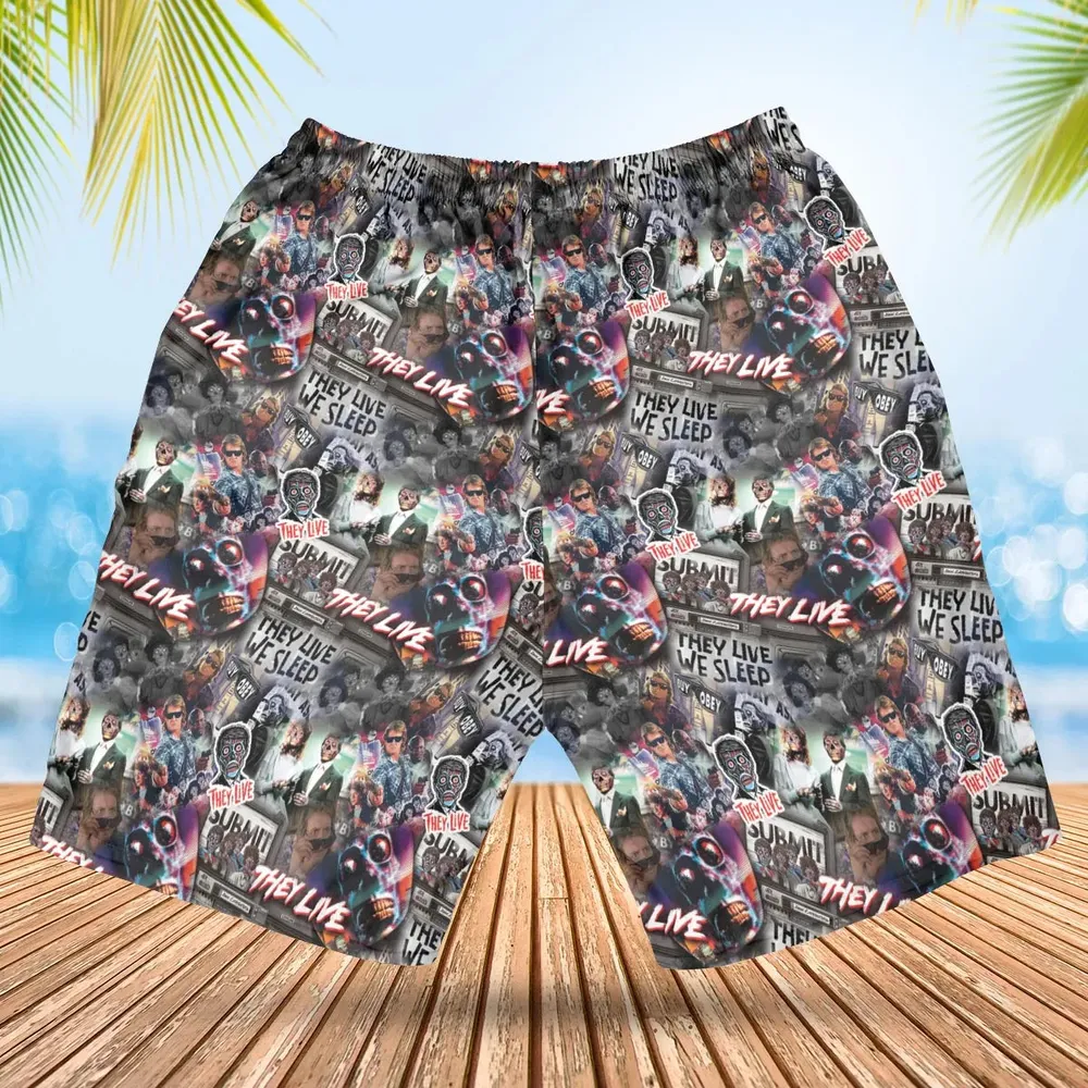 They Live Seamless Pattern Hawaiian Short - 2