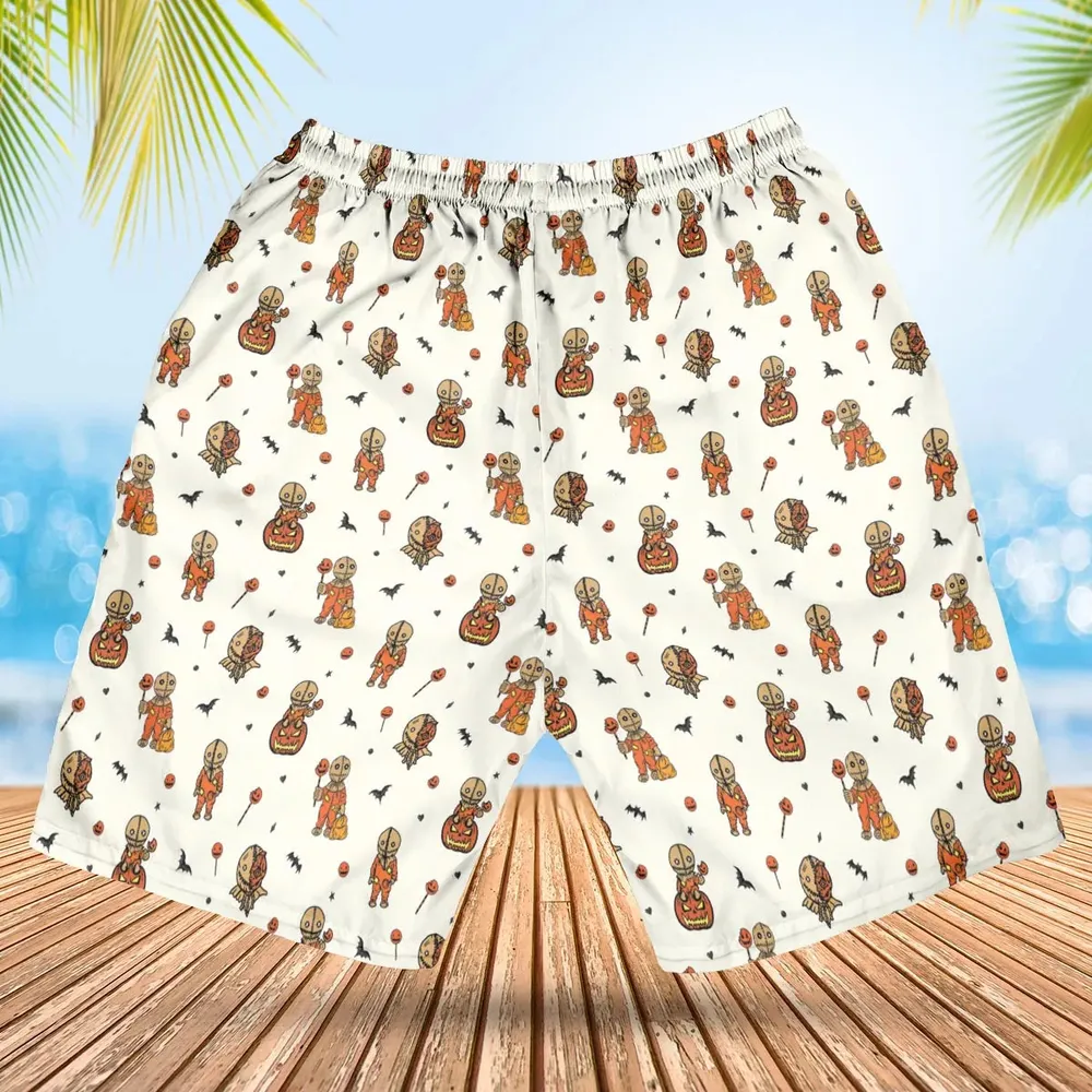 Pumpkin Sam Trick 'r Treat Horror Hawaiian Short - 2
