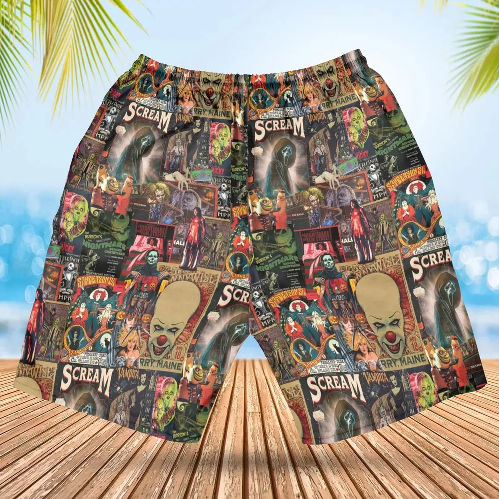 Vintage Scary Hawaiian Short - 2