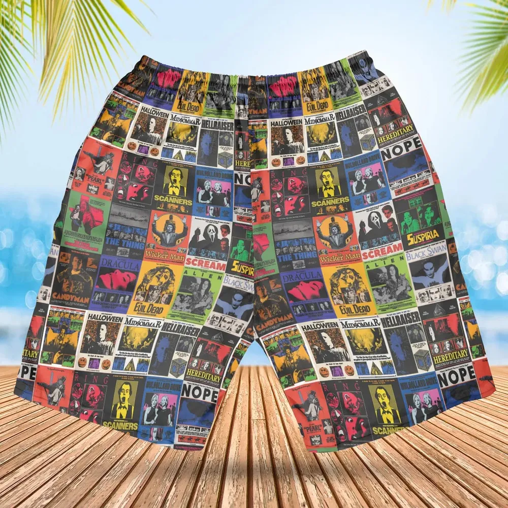 Modern Horror Movies Nope Ghostface Pinhead Pearl Leatherface Halloween Hawaiian Short - 2