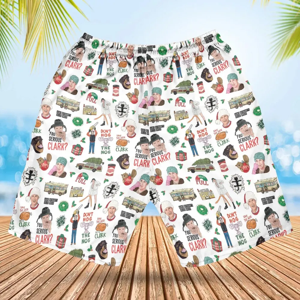 National Lampoon's Christmas Vacation Pattern Hawaiian Short - 2