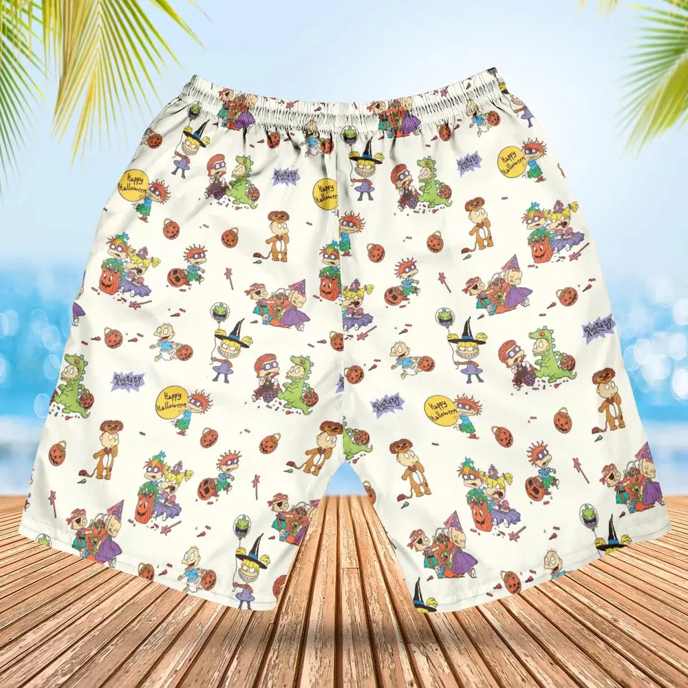 Rugrats Happy Halloween Pattern Hawaiian Short - 2