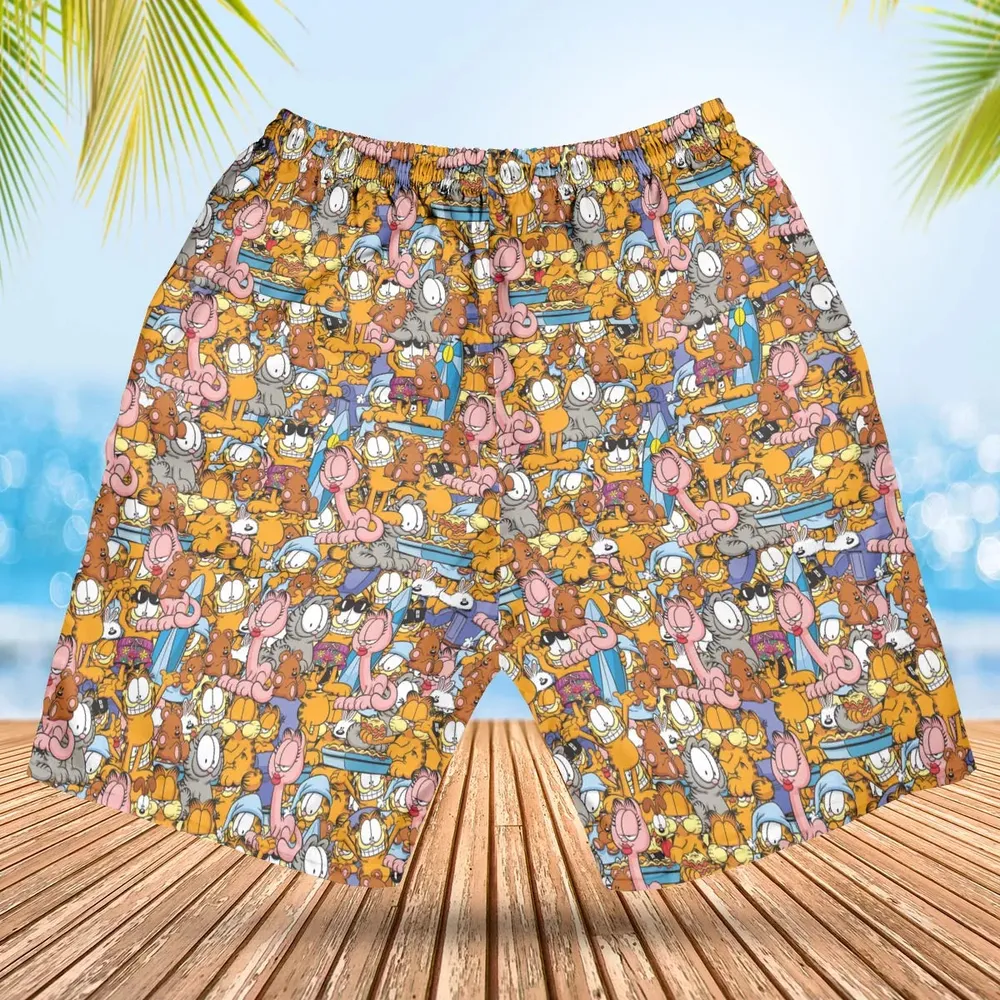 Garfield and Friends Hawaiian Short - 2