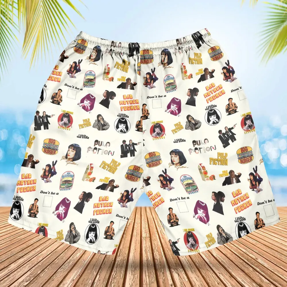Pulp Fiction Pattern Hawaiian Short - 2