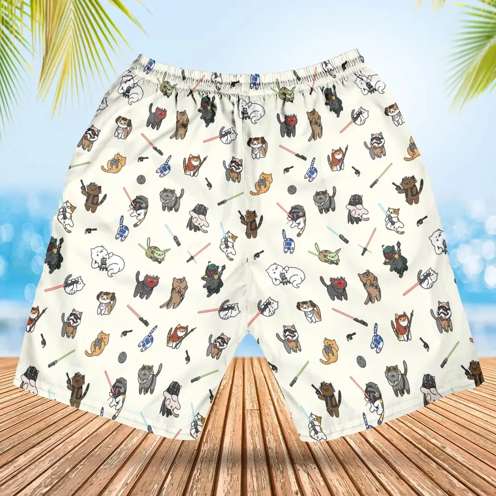 Star Wars Characters as Cats Hawaiian Short - 2