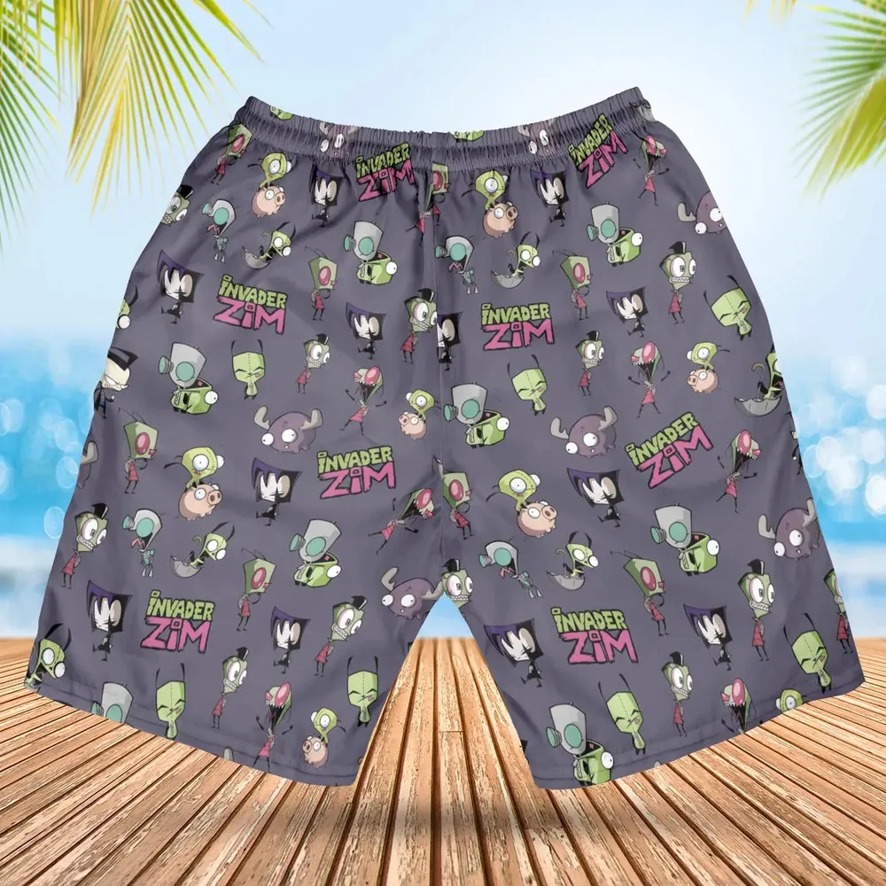 Invader Zim Pattern Hawaiian Short - 2