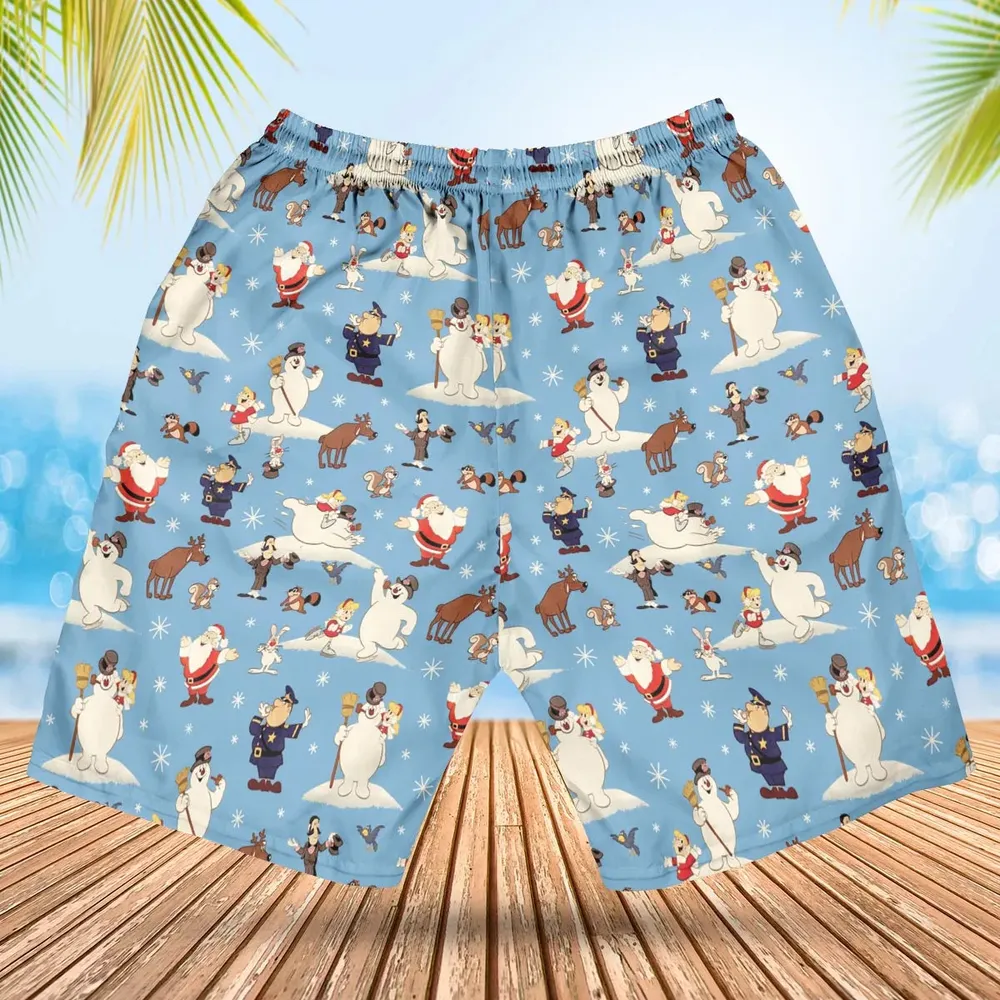 Frosty the Snowman Christmas Characters Hawaiian Short - 2