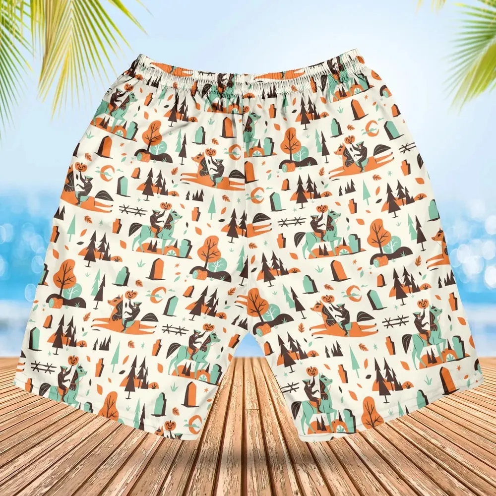 Halloween folklore The Headless Horseman Hawaiian Short - 2