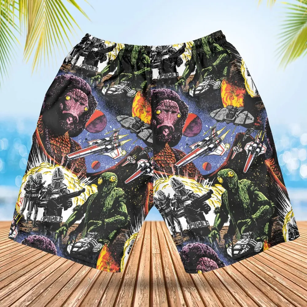 Galactic War Battlestar Galactica Hawaiian Short - 2
