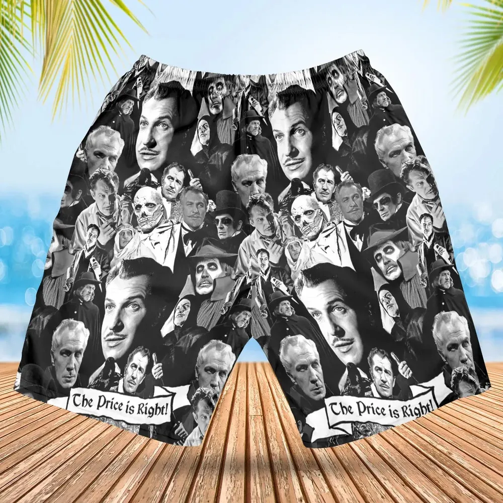 Horror Characters The Many Faces Of Vincent Price Hawaiian Short - 2
