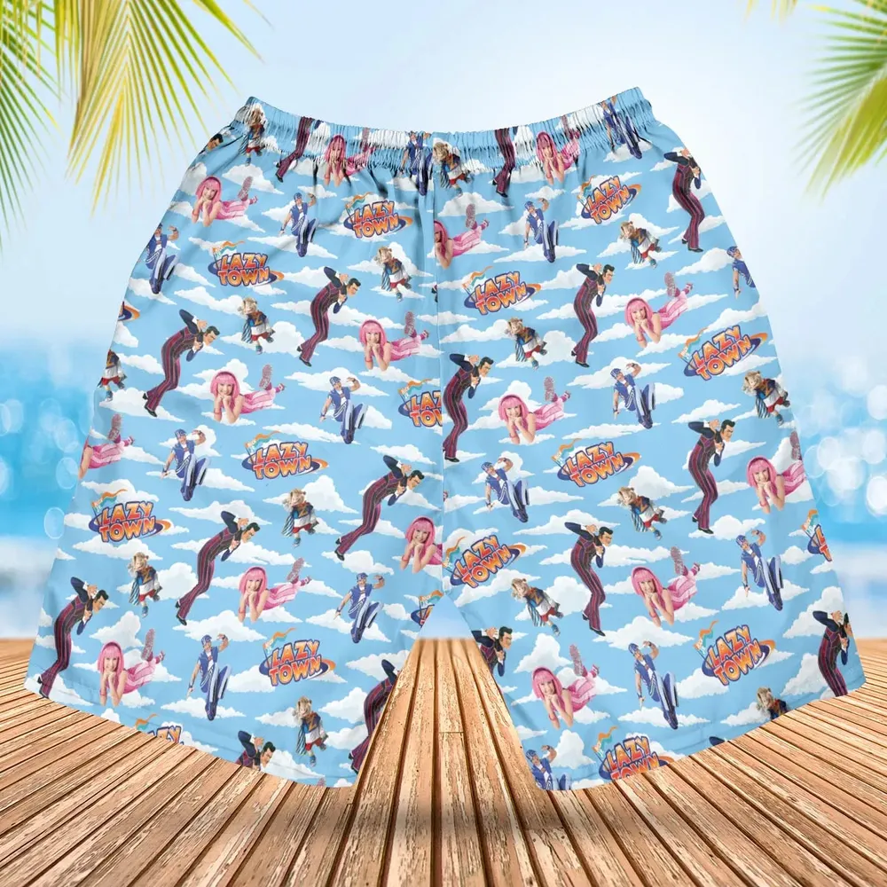 Lazy Town Collage Hawaiian Short - 2