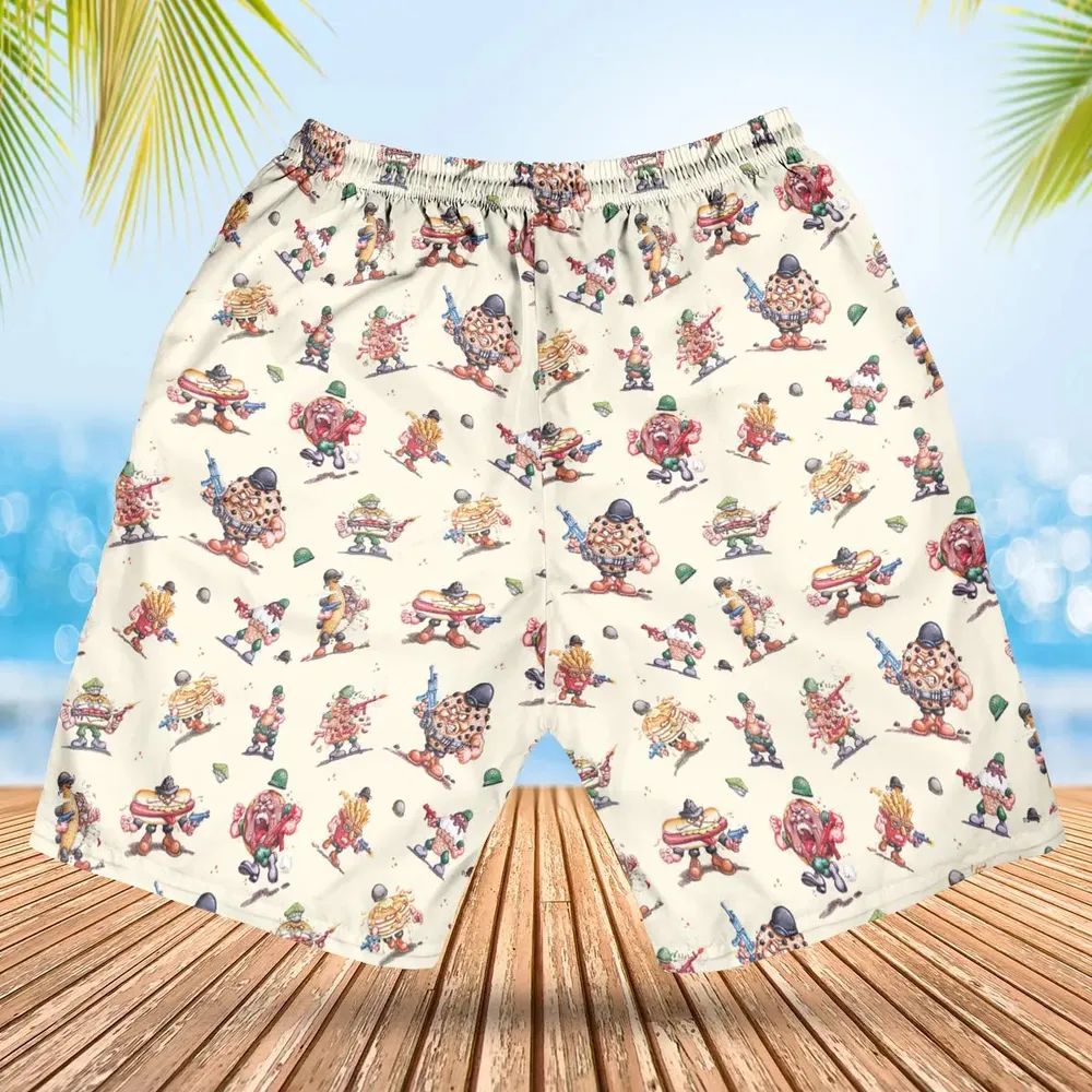 Kitchen Commandos and Refrigerator Rejects Food Fighters Hawaiian Short - 2