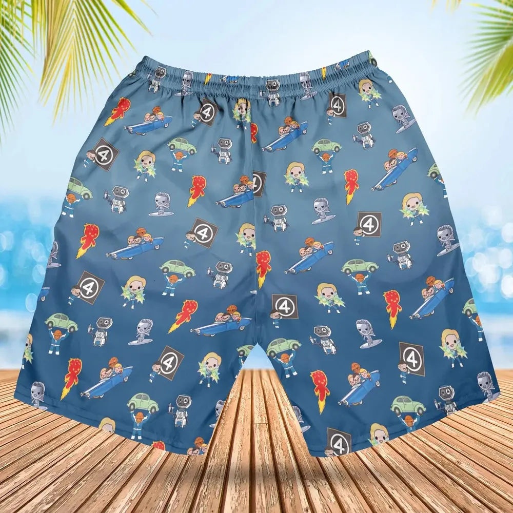 Power Up Fantastic Four Hawaiian Short - 2