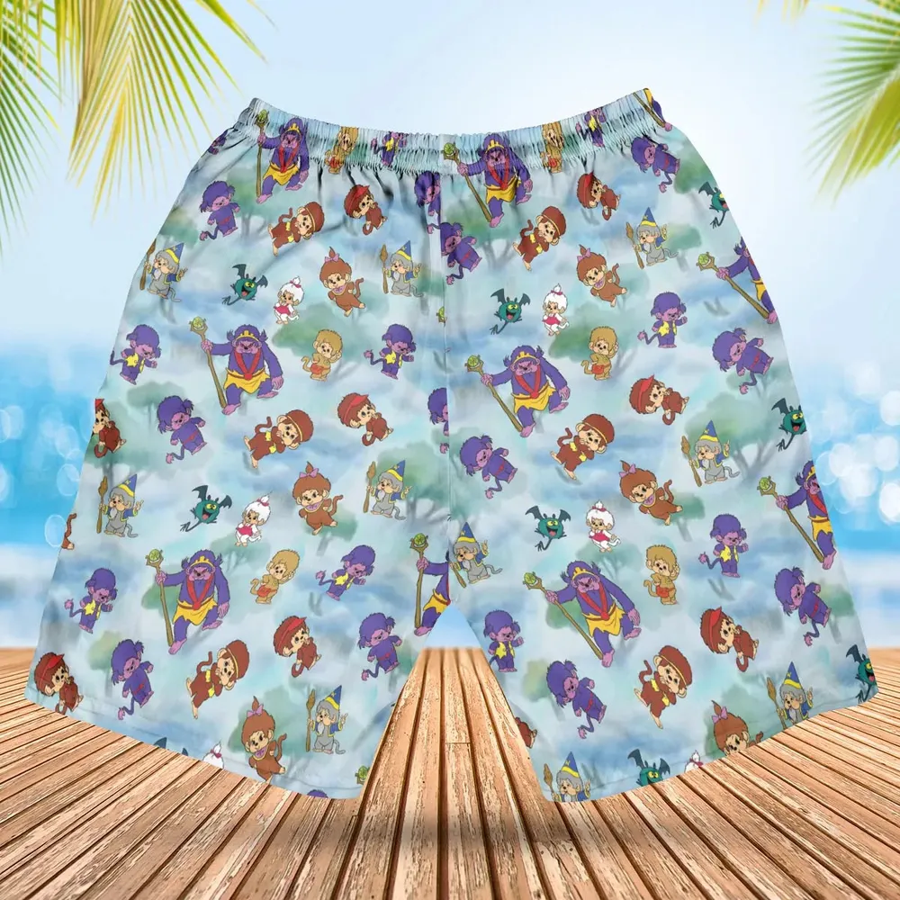 Monchhichis Cartoon Characters Hawaiian Short - 2