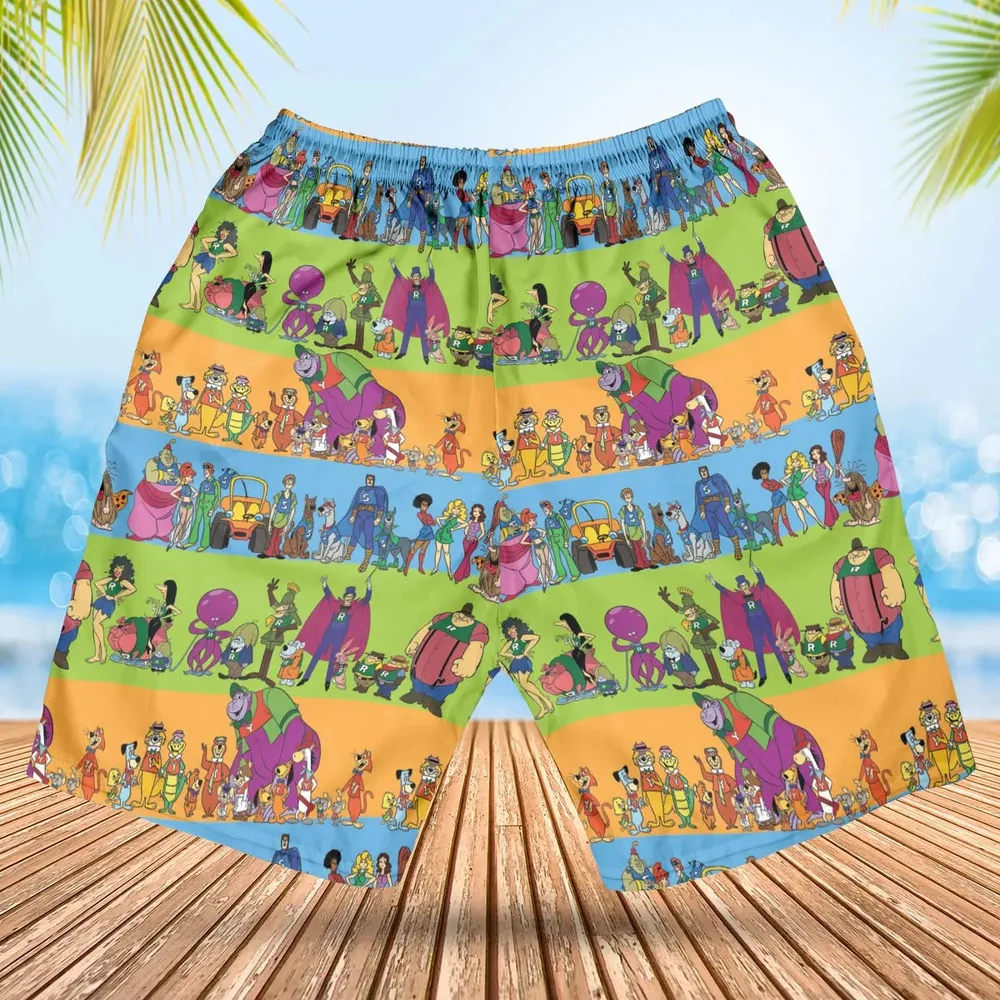 Yogi Yahooeys Scooby Doodies Really Rottens Laffalympics Hawaiian Short - 2