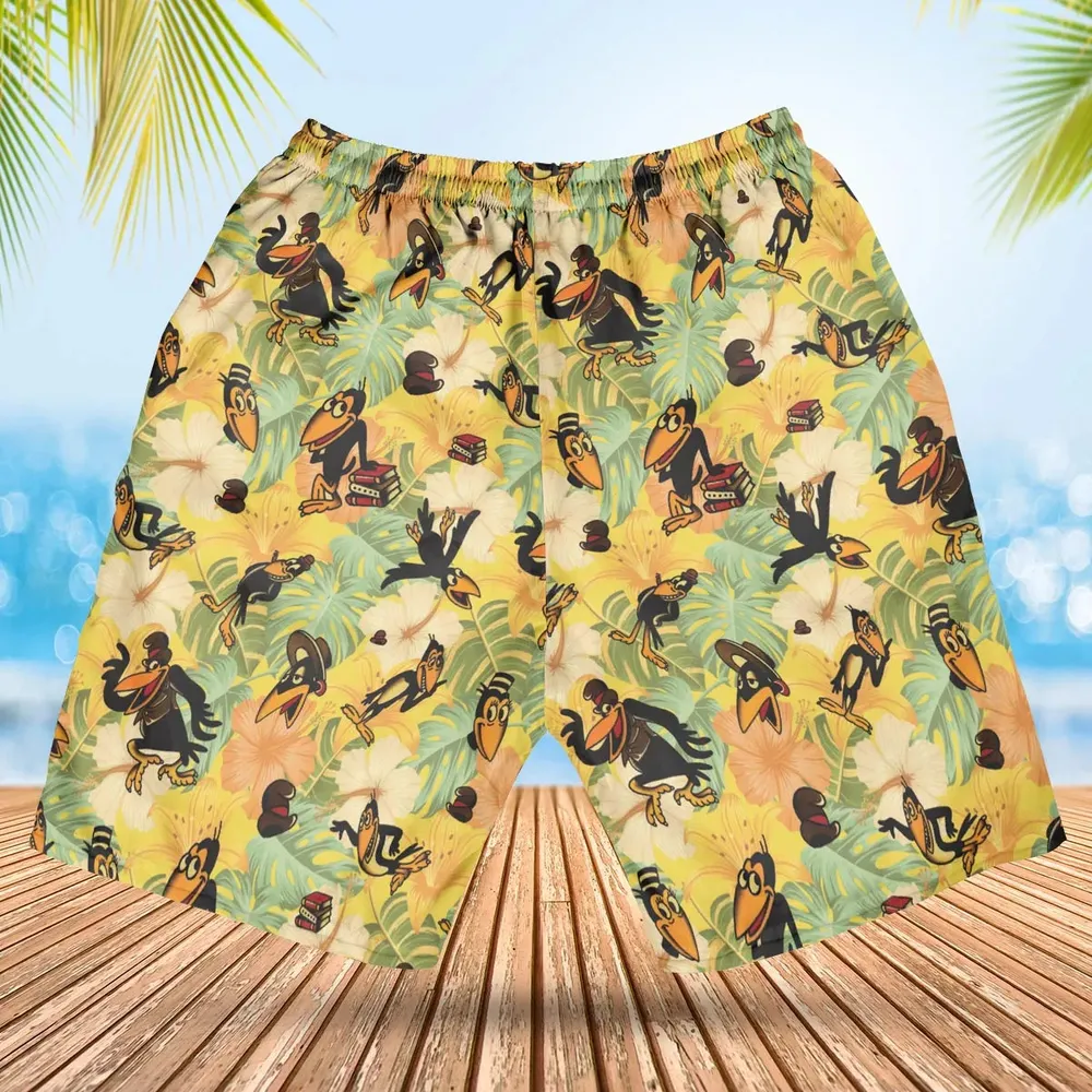 Bird Of A Feather Heckle And Jeckle Hawaiian Short - 2