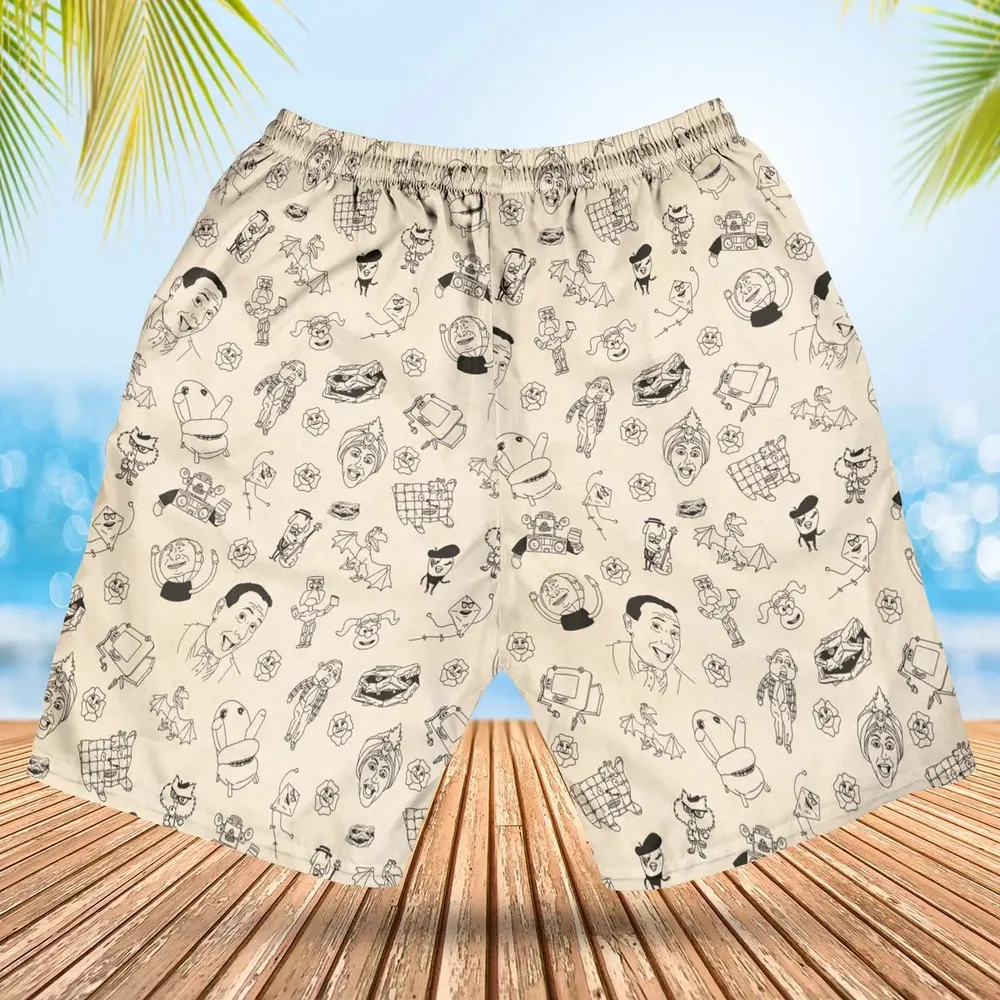 Pee-Wee's Playhouse Characters Hawaiian Short - 2