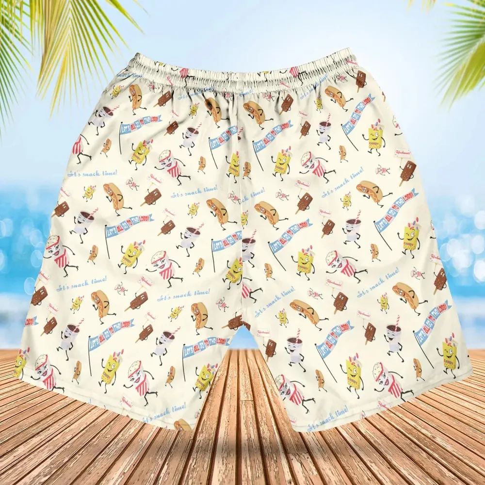 Let's All Go To The Lobby Retro Cartoon Hawaiian Short - 2
