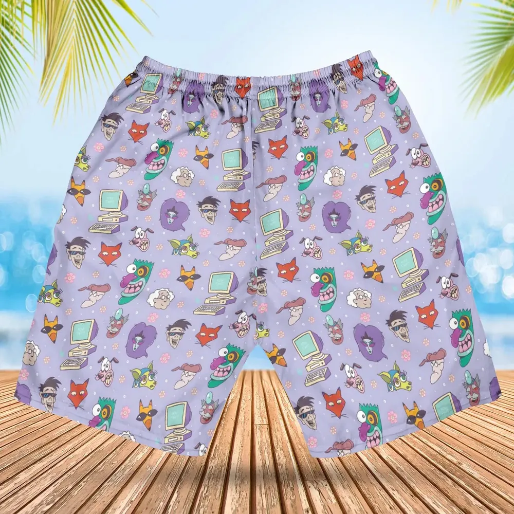 Floral Courage Courage the Cowardly Dog Hawaiian Short - 2