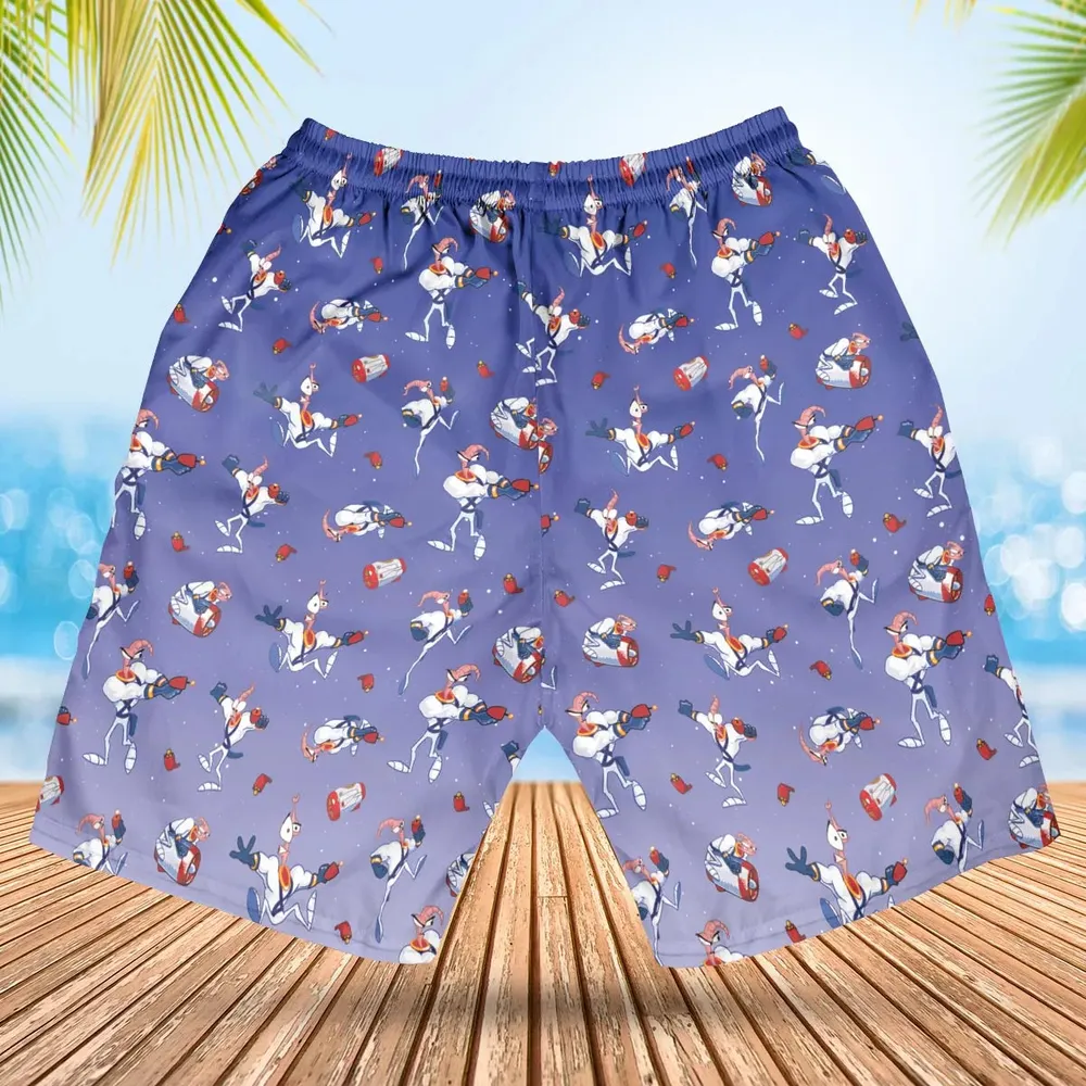 Ungroovy Earthworm Jim Hawaiian Short - 2