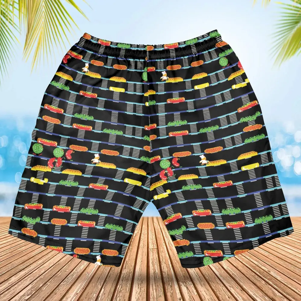 BurgerTime Arcade Game Hawaiian Short - 2