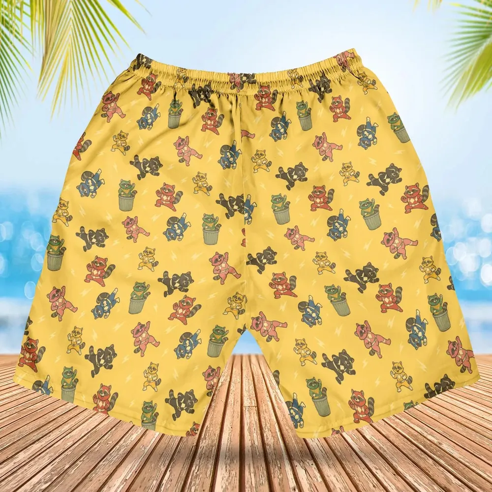 Morphin Time Trash Panda Hawaiian Short - 2