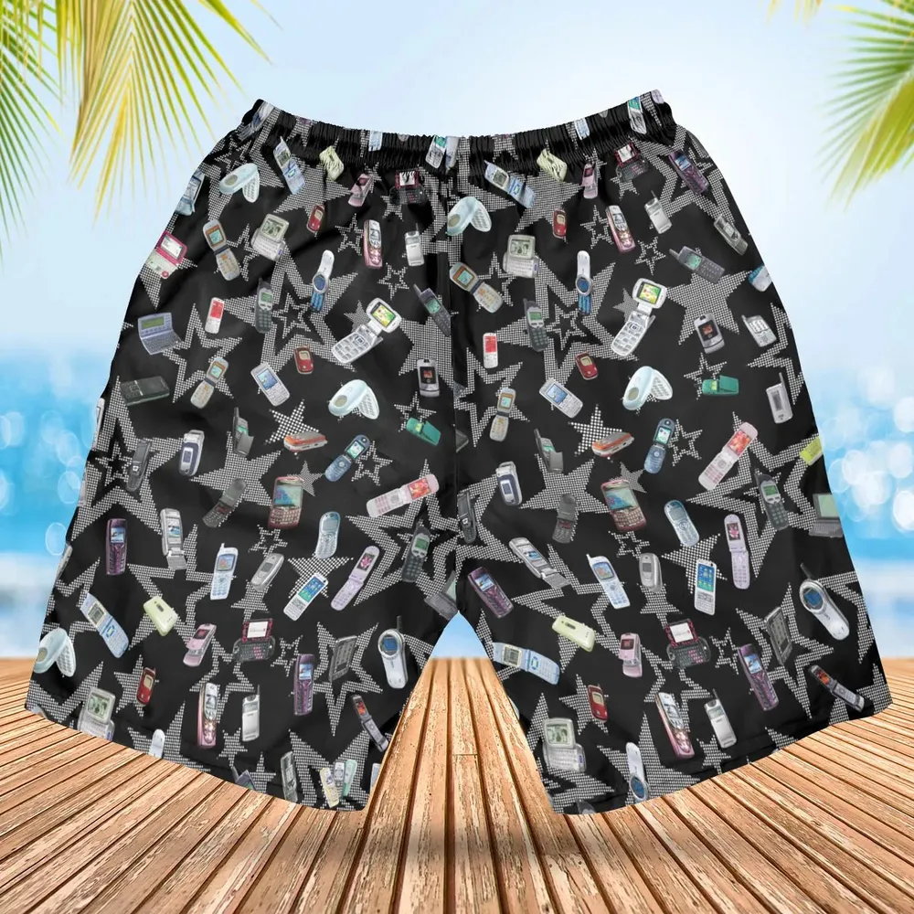 Retro Futurism Hawaiian Short - 2