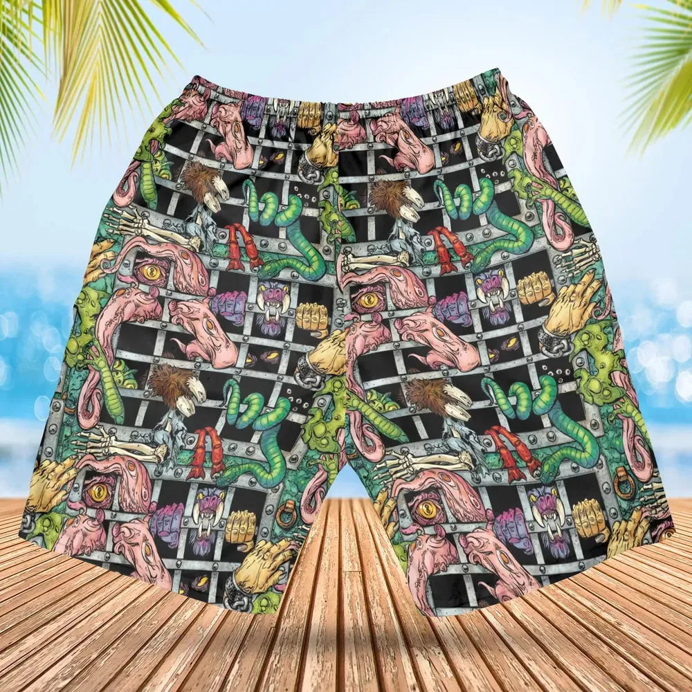Castle Grayskull Dungeon He-man And The Masters Of The Universe Hawaiian Short - 2