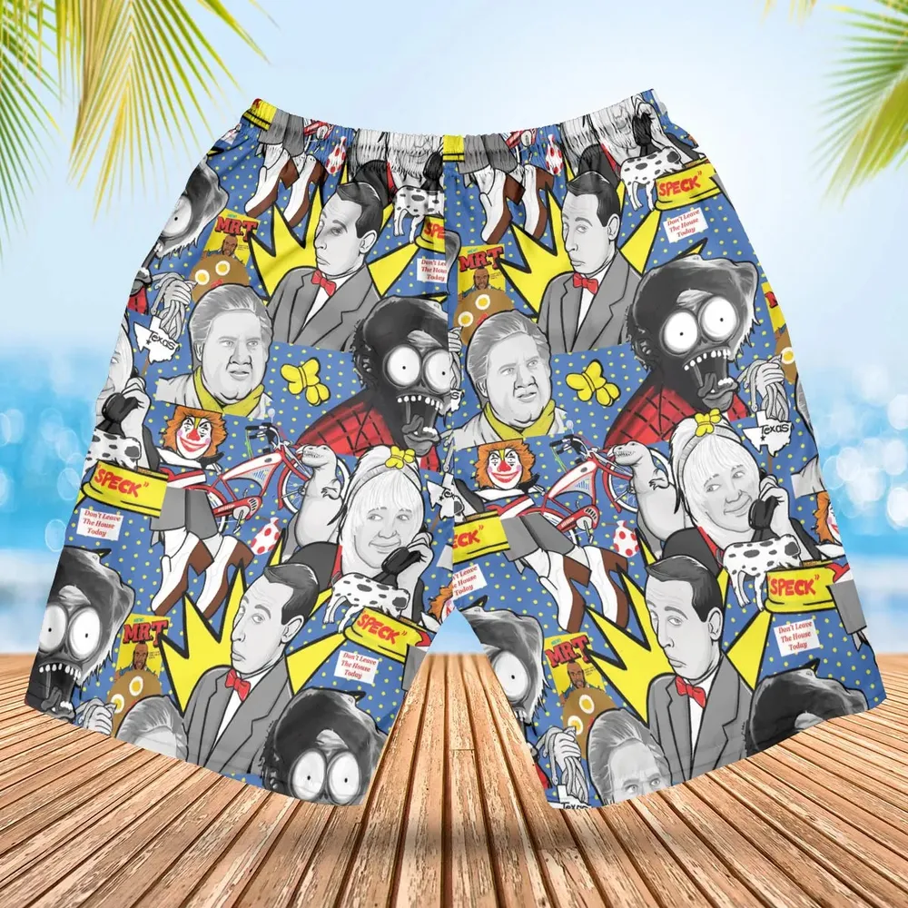 Don't Leave The House Today Pee Wee's Big Adventure Hawaiian Short - 2