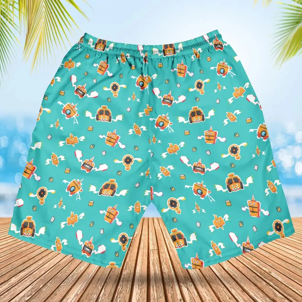 Pixel Rotom Electric Pokemon Hawaiian Short - 2