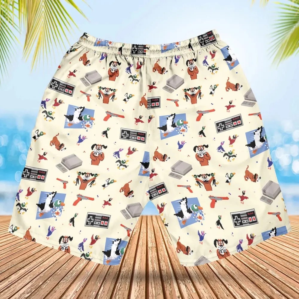 Retro Video Game Duck Hunt Hawaiian Short - 2