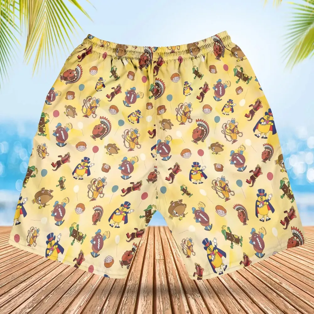 Hostess Gang Mascot Characters Hawaiian Short - 2