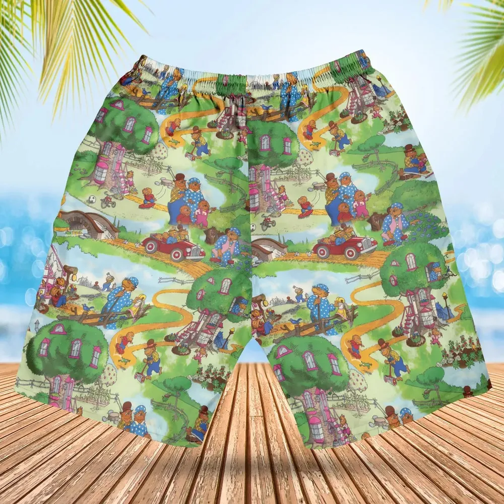 A Big Treehouse Berenstain Bears Hawaiian Short - 2