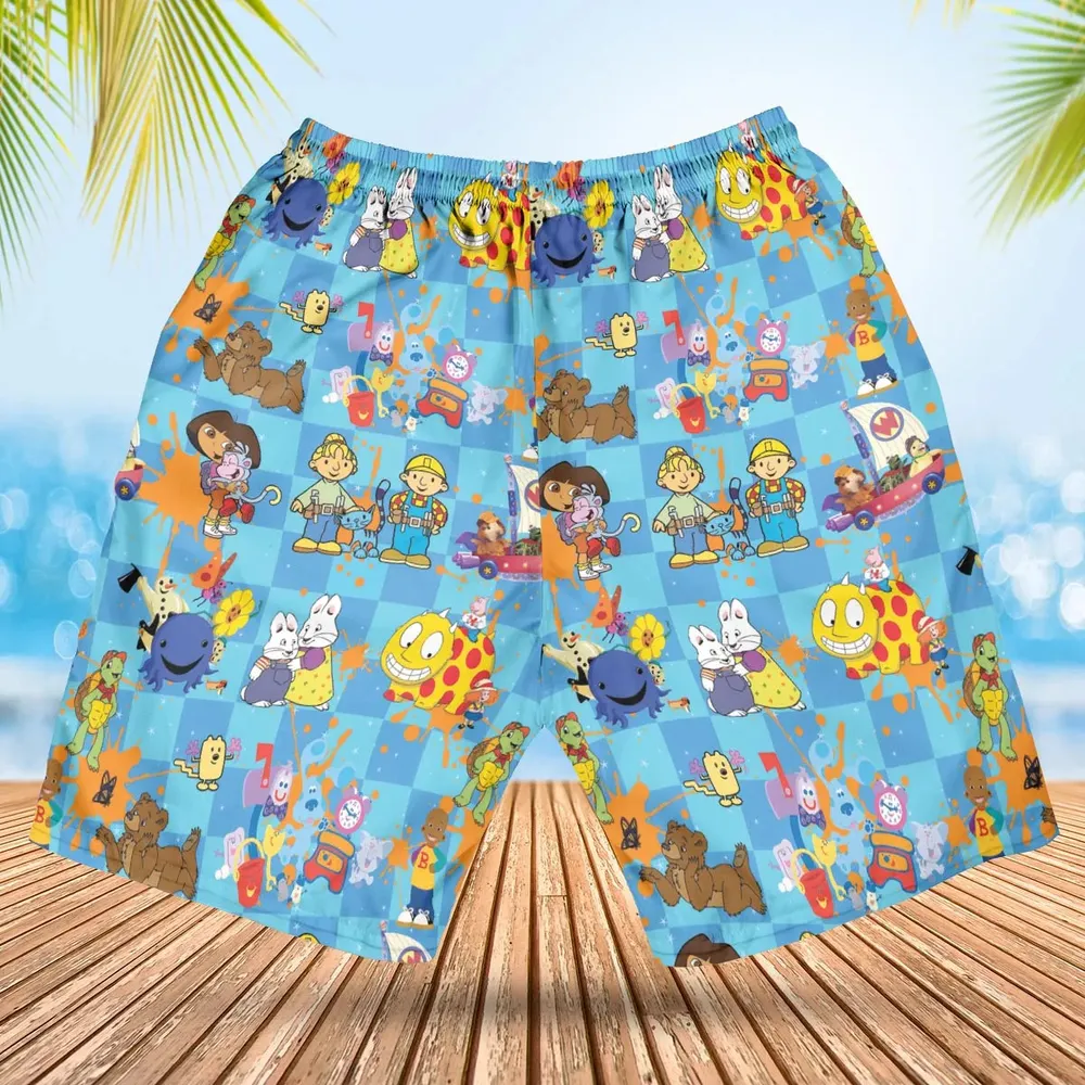 90s cartoon Nostalgic Hawaiian Short - 2