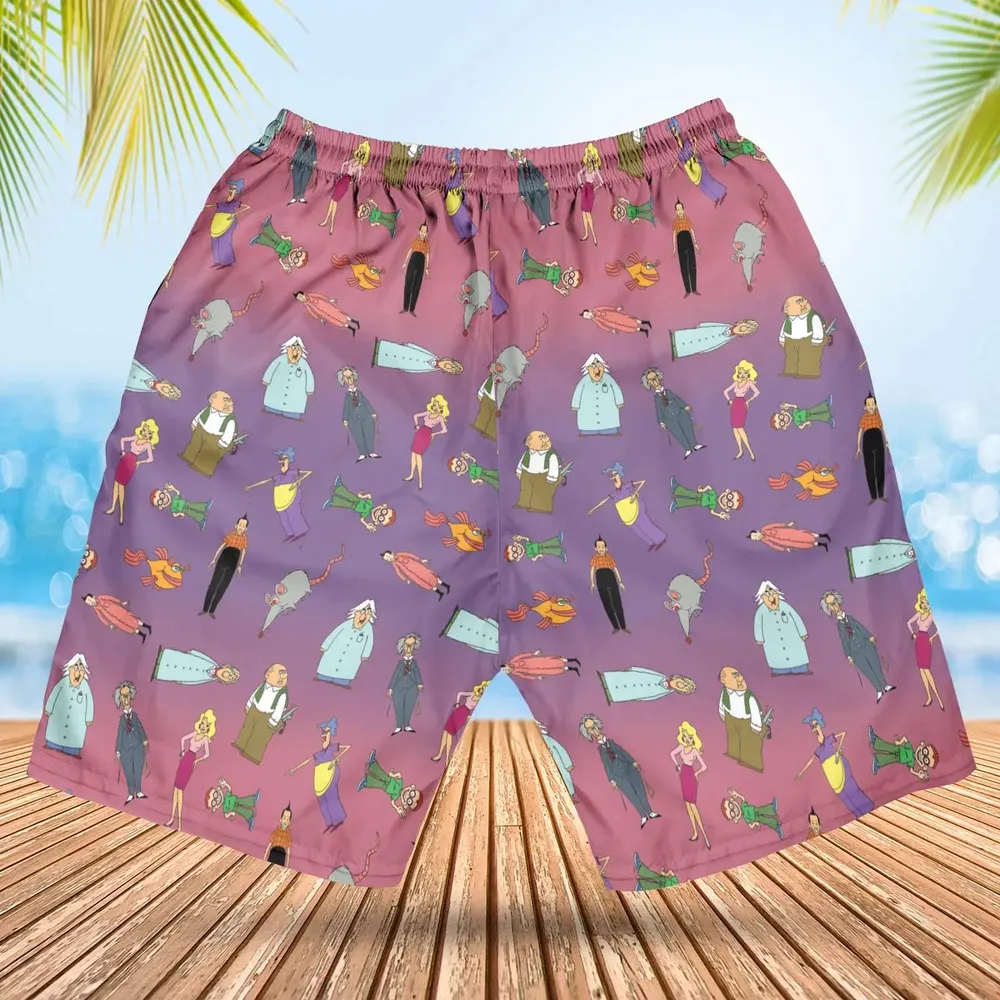 The Completely Mental Misadventures of Ed Grimley Characters Hawaiian Short - 2