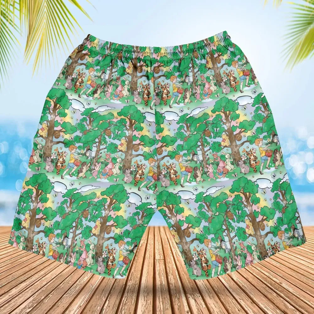 Bear and Friends Winnie the Pooh Hawaiian Short - 2