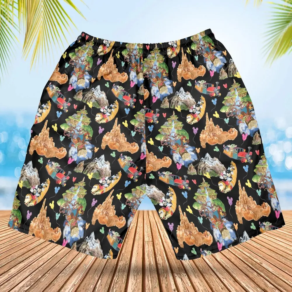 Mountain Magic Kingdom Parks Hawaiian Short - 2