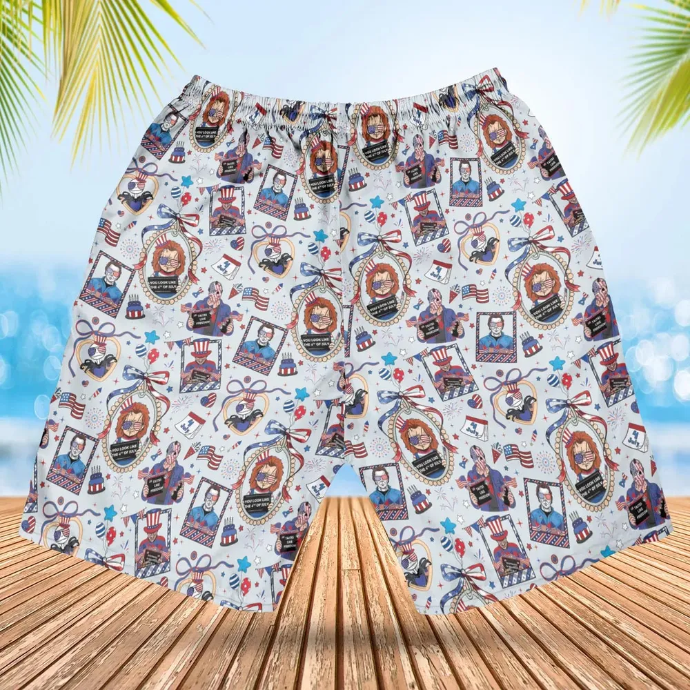 Patriotic Horror Hawaiian Short - 2