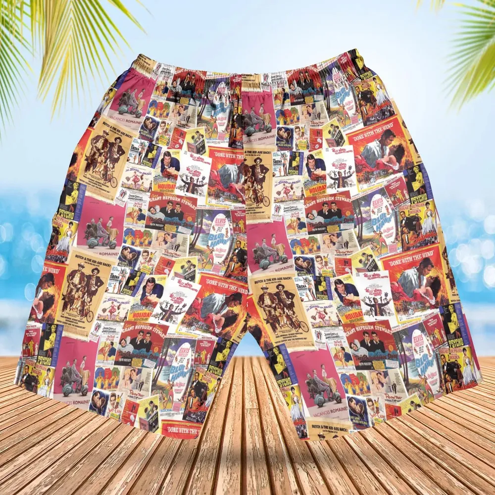 Hollywood Classics Collage Hawaiian Short - 2