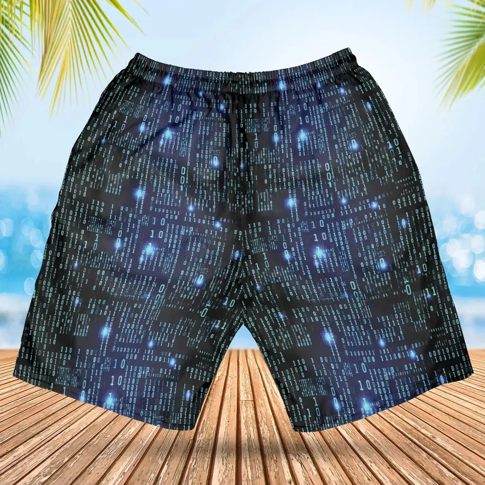 Binary Vibes Hawaiian Short - 2
