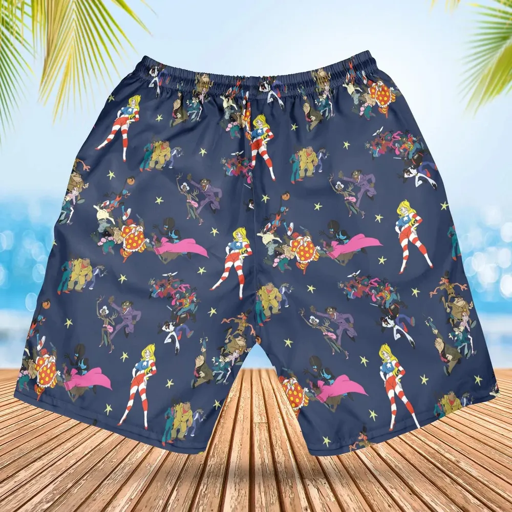 Coonskin Characters Ralph Baskin Hawaiian Short - 2