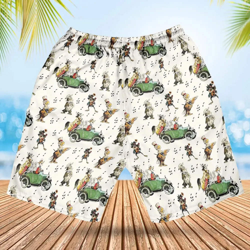 America Sings Characters Hawaiian Short - 2