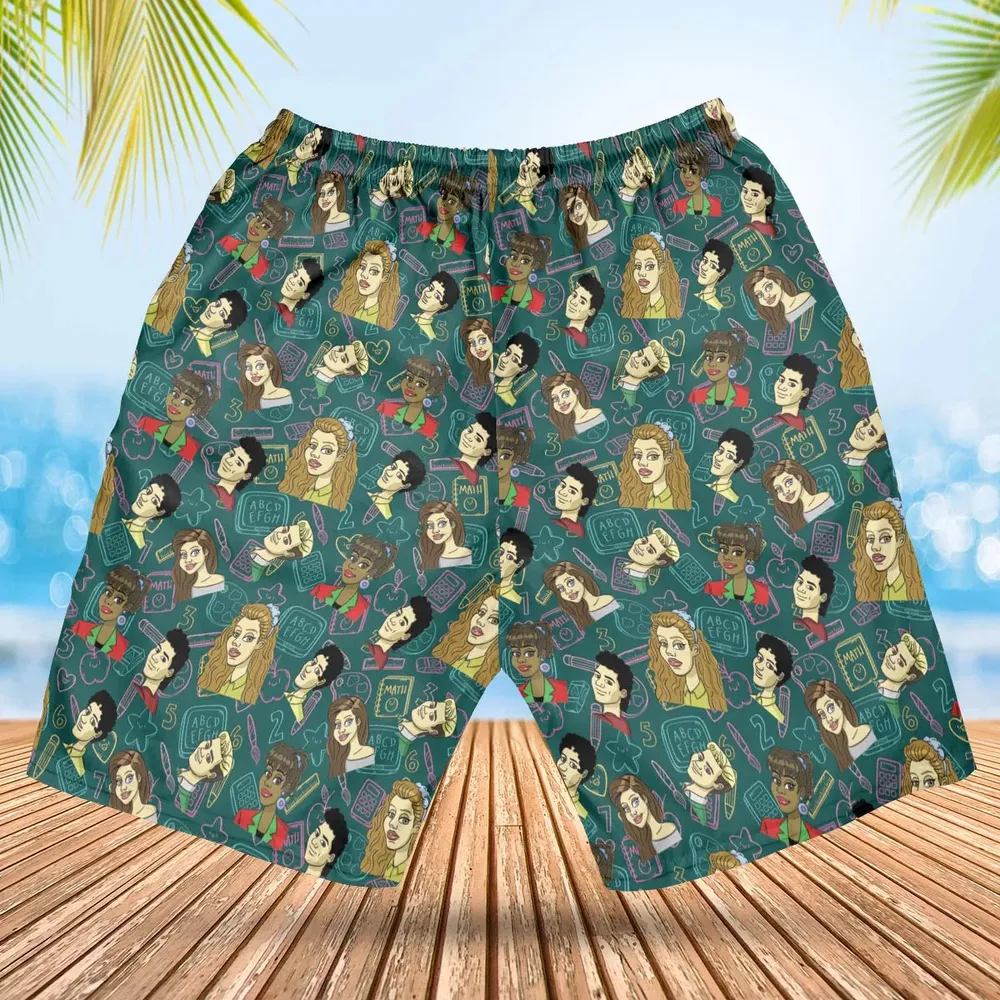 Class of 93' Saved By The Bell Hawaiian Short - 2